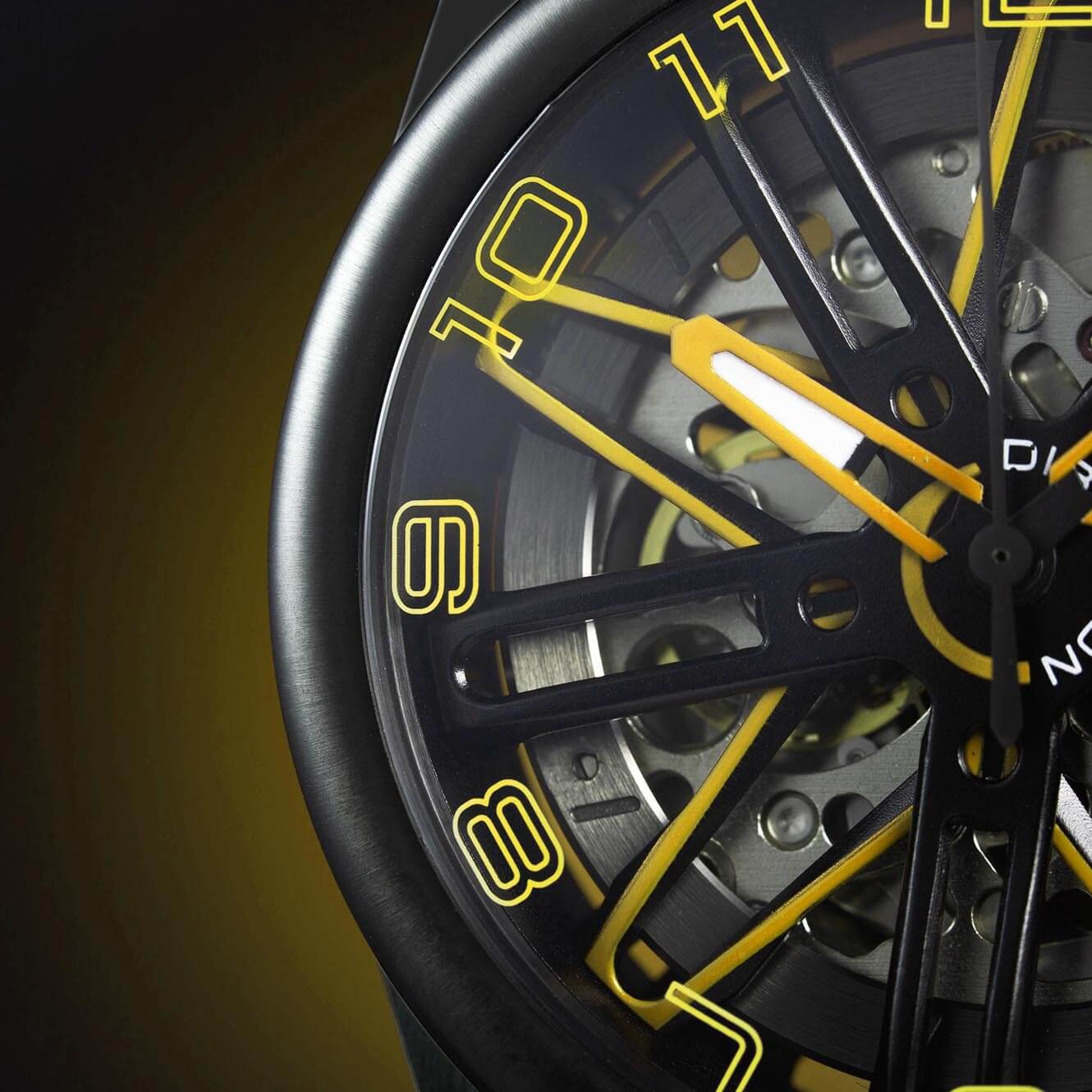 RIM GT Ø42mm in black and yellow | Mens Luxury Watches | Italian Designed Watches