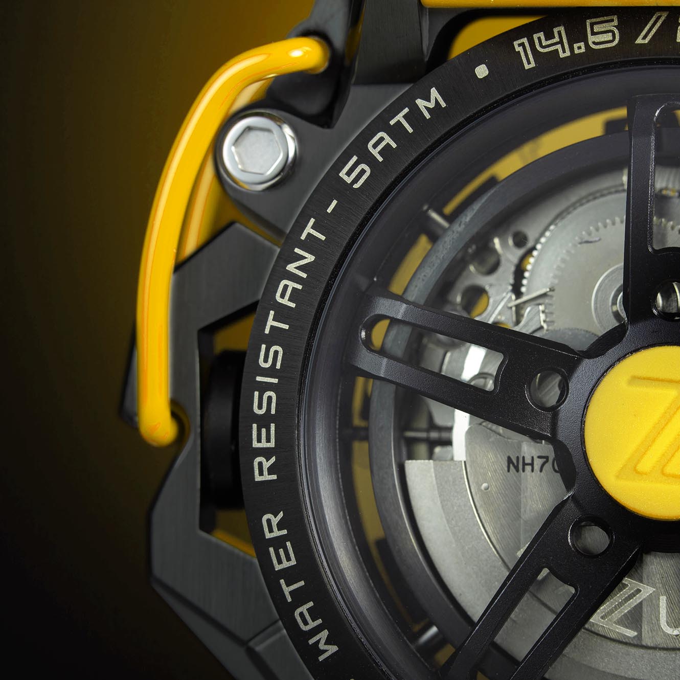 RIM GT Ø42mm in black and yellow | Mens Luxury Watches | Italian Designed Watches