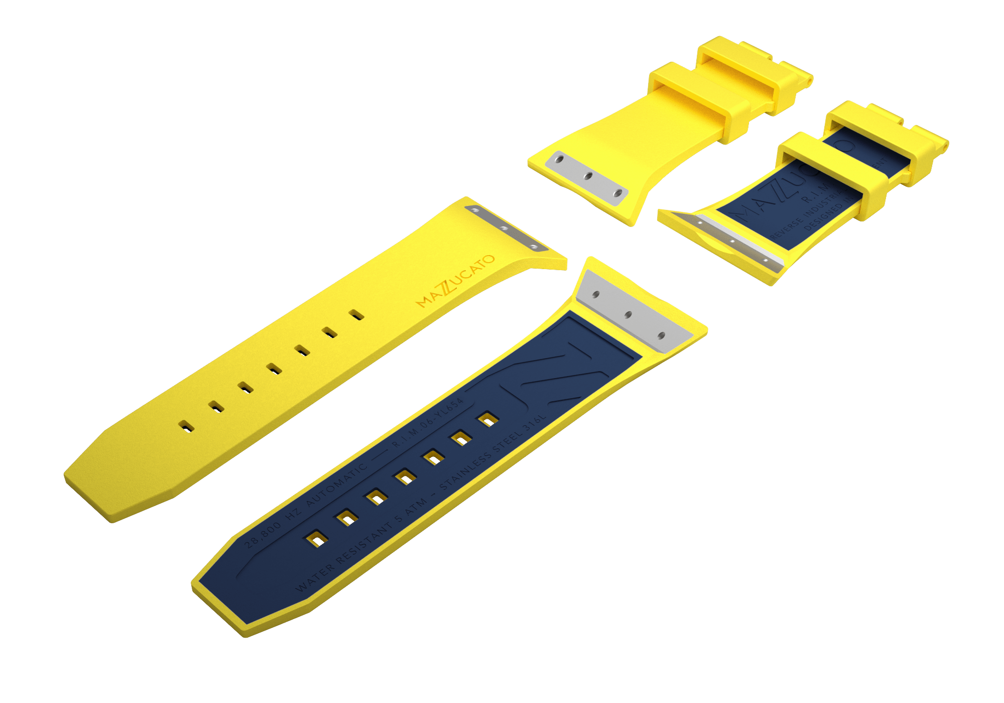 Yellow rubber deals watch strap