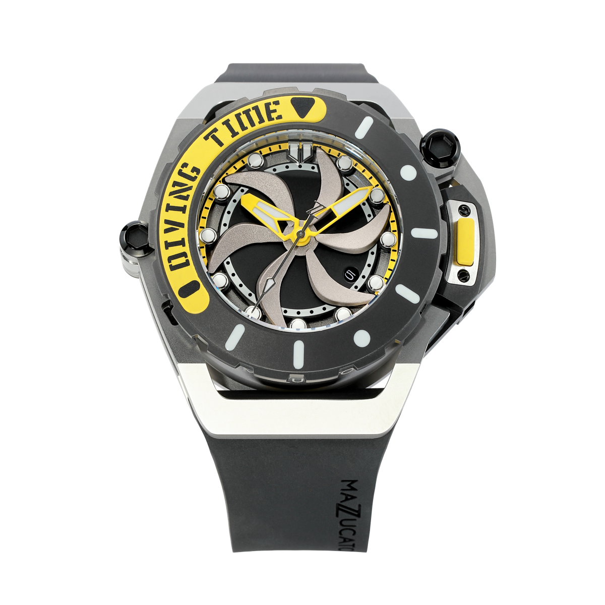RIM Scuba Automatic Diving Watch Yellow Mens Luxury Italian