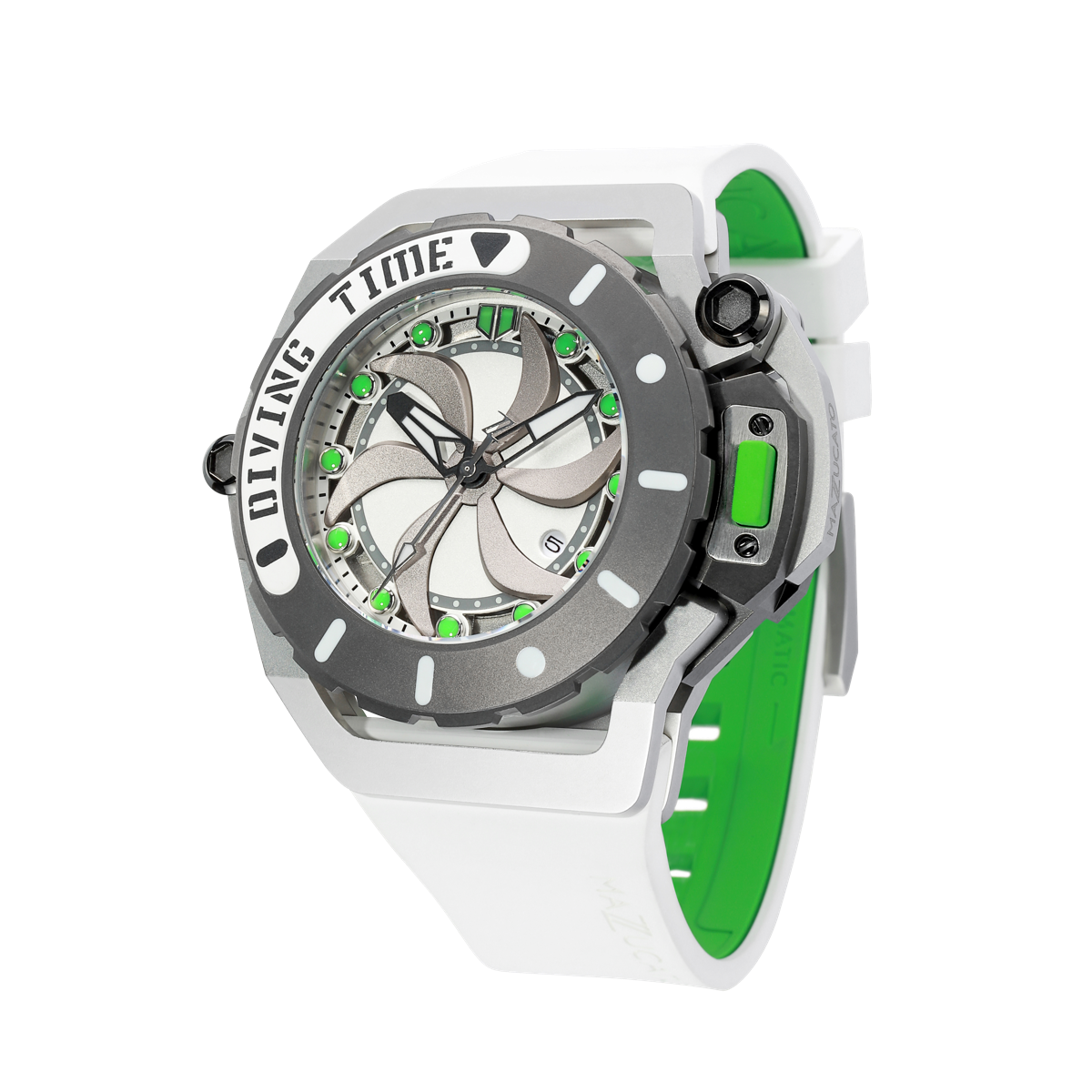 RIM Scuba Automatic Diving Watch Green Mens Luxury Italian