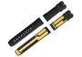 GT1-YL Yellow Black Rubber Watch Strap for GT