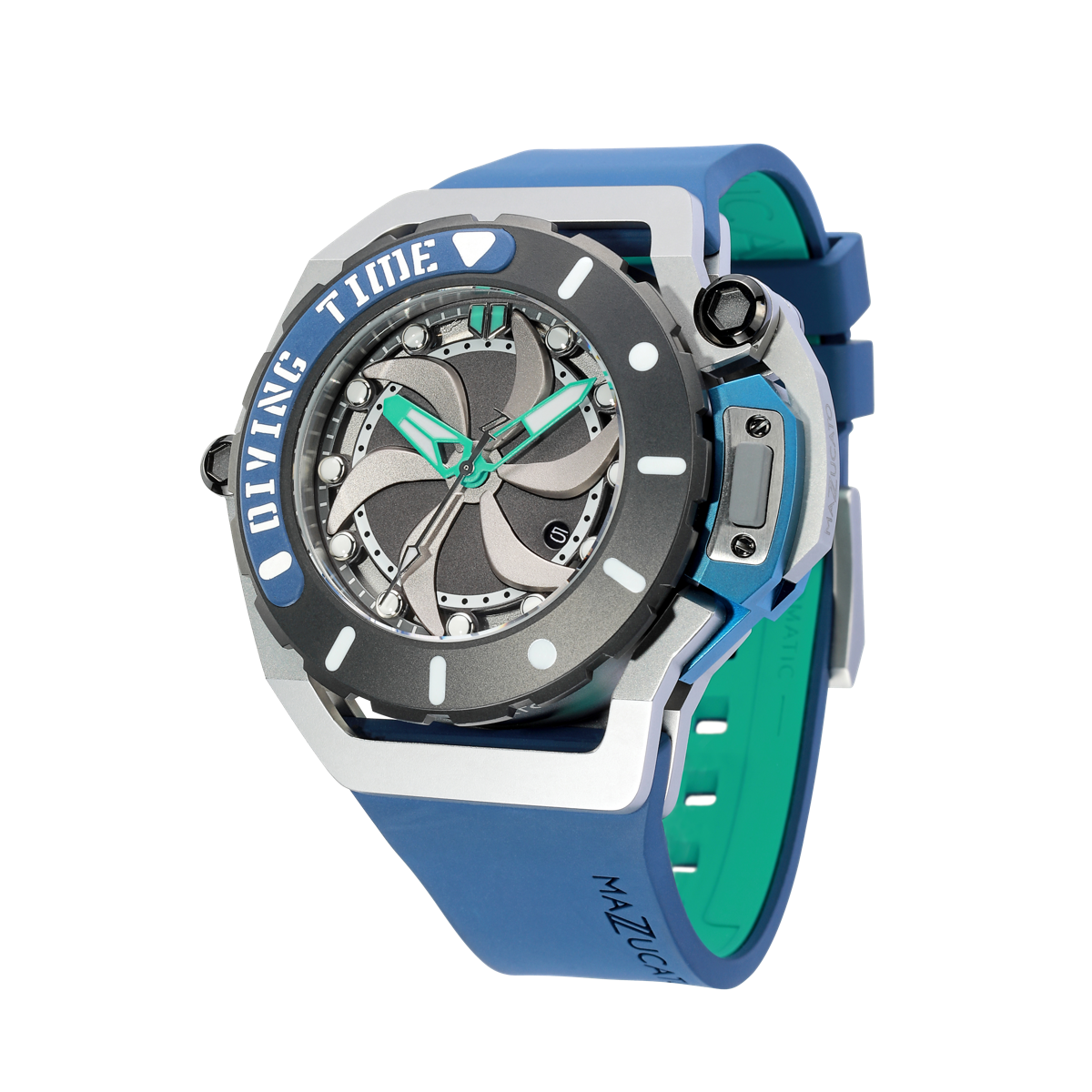 RIM Scuba Automatic Watch Ø48mm - Blue Green | Scuba Diving Watches | Luxury Scuba Watches