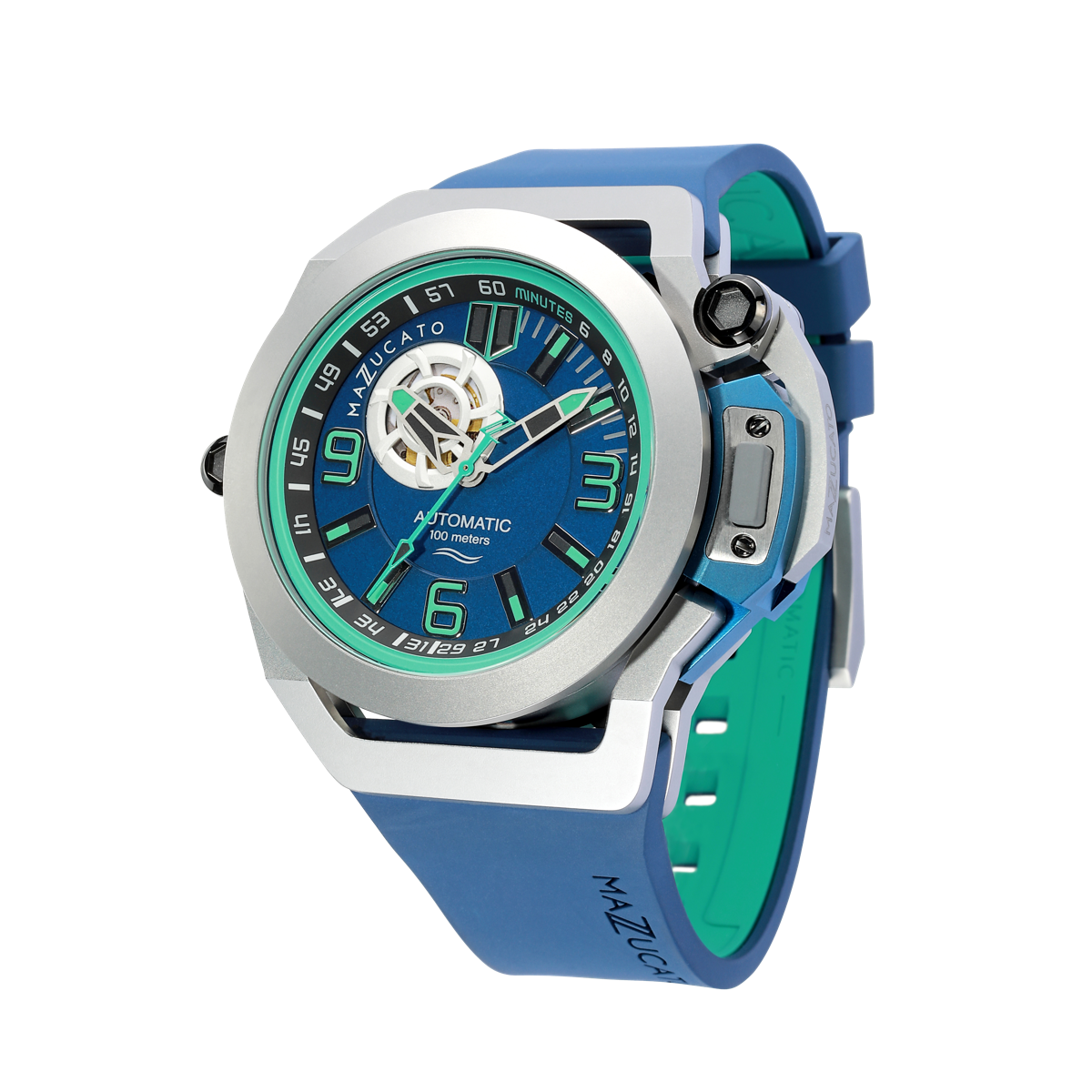 RIM Scuba Automatic Watch Ø48mm - Blue Green | Scuba Diving Watches | Luxury Scuba Watches